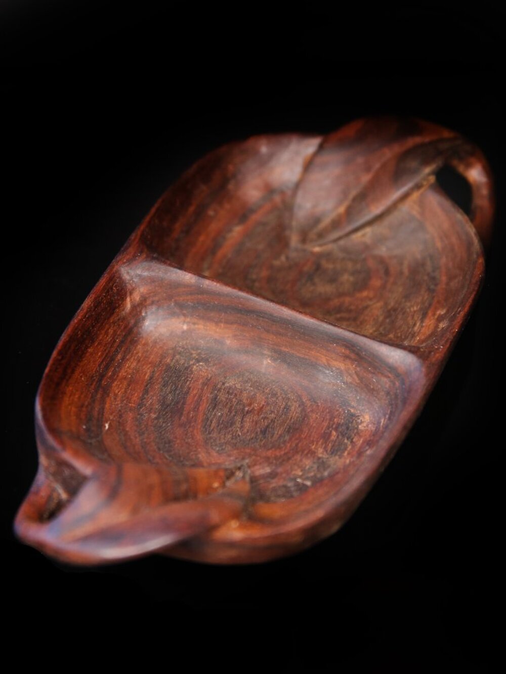 Vintage Hand Carved Wood Tray Beautiful!